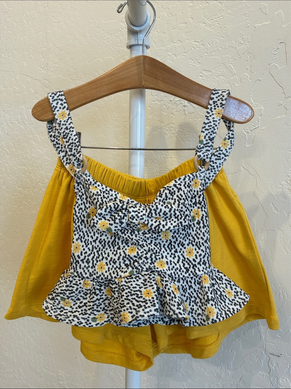 Mayoral Yellow and White Floral Two-Piece Matching Set